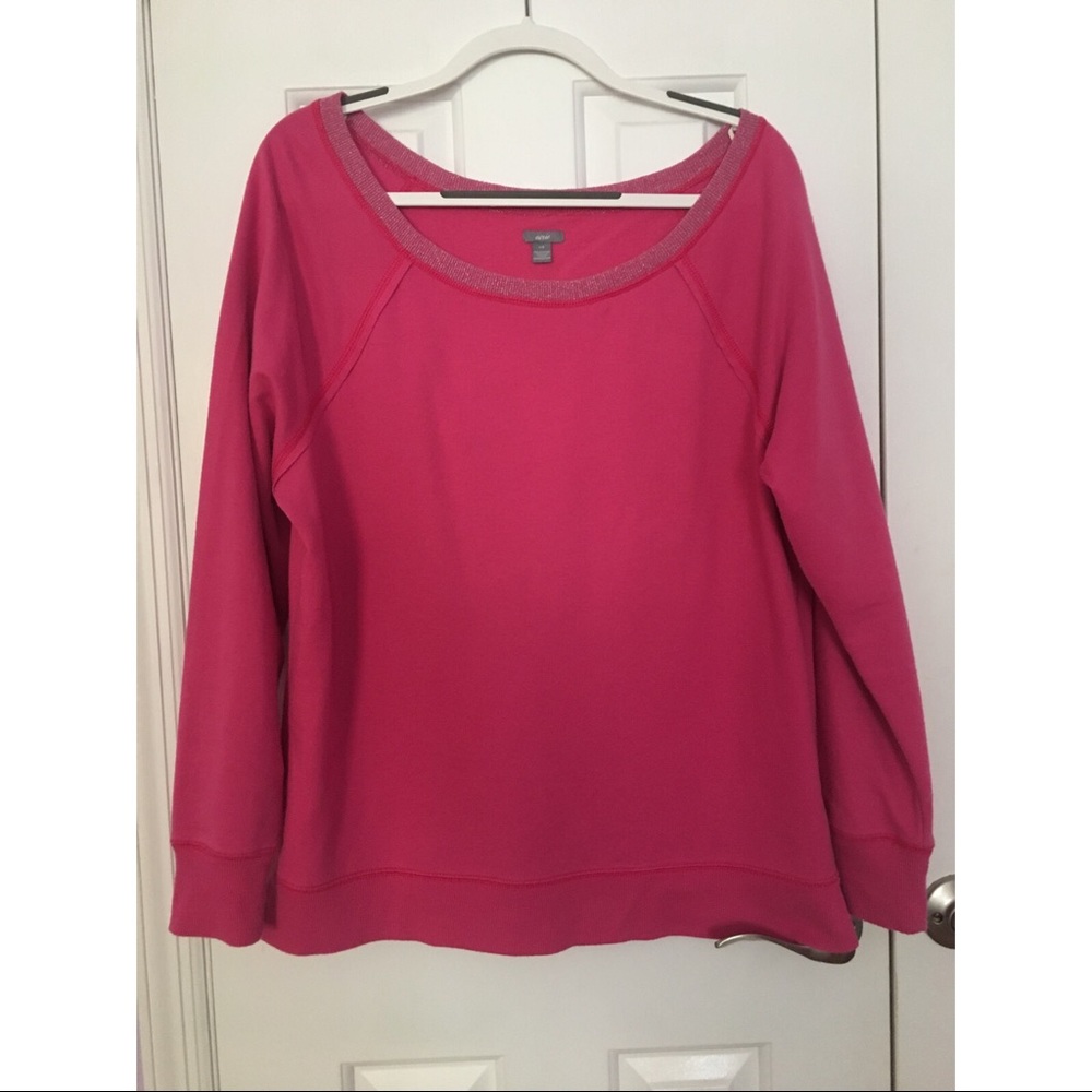 aerie pink sweater w/ sparkly collar • L